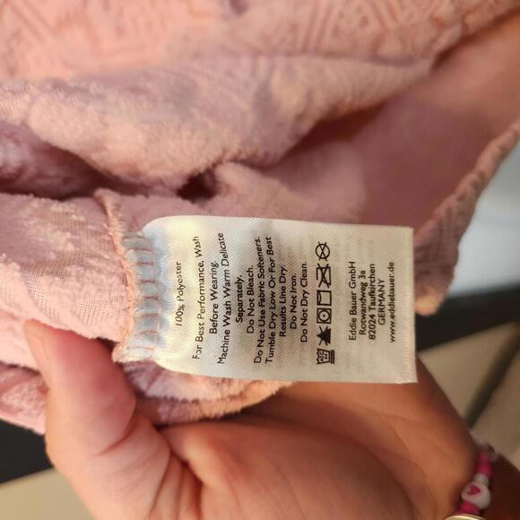 Eddie Bauer Women's Cozy Light Pink Quarter Zip Fleece Pullover - Size Medium - Picture 4 of 8